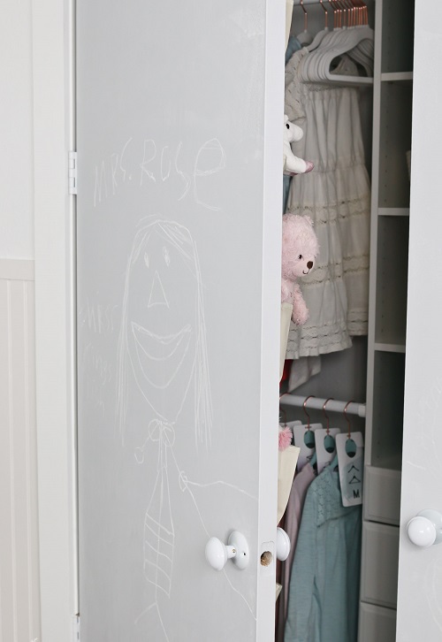 DIY Tintable Chalkboard Closet Door Idea