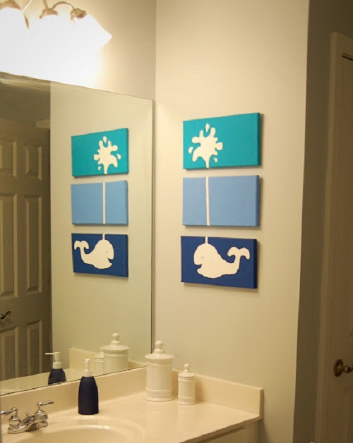 fyp #bluewall #accentwall #bathroom #bathroommakeover #bluepaint #pow, Bathroom Painting Ideas