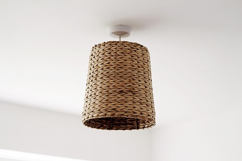 DIY Woven Basket Lamp Shade