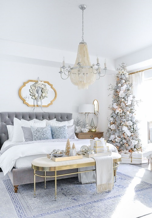 White and Gold Bedroom Ideas 8