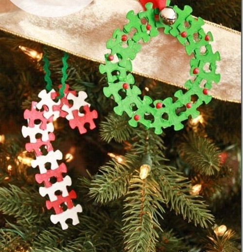 Puzzle Piece Ornaments