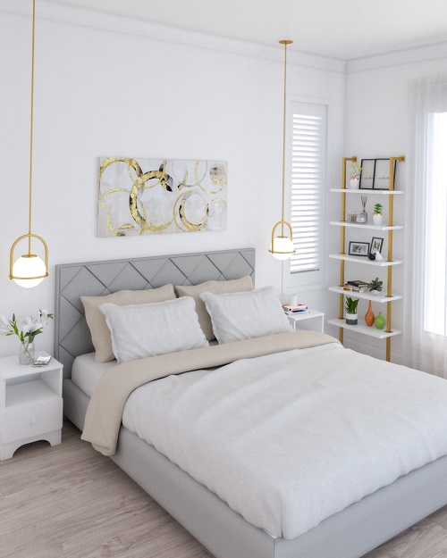 White and Gold Bedroom Ideas 1