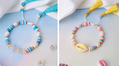 Stunning Heishi Beads Adjustable Bracelets
