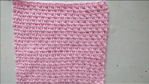Crochet Moss Stitch Baby Washcloth