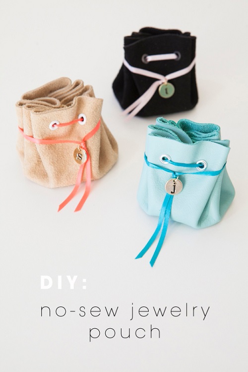 DIY Leather Crafts jewelry Pouch