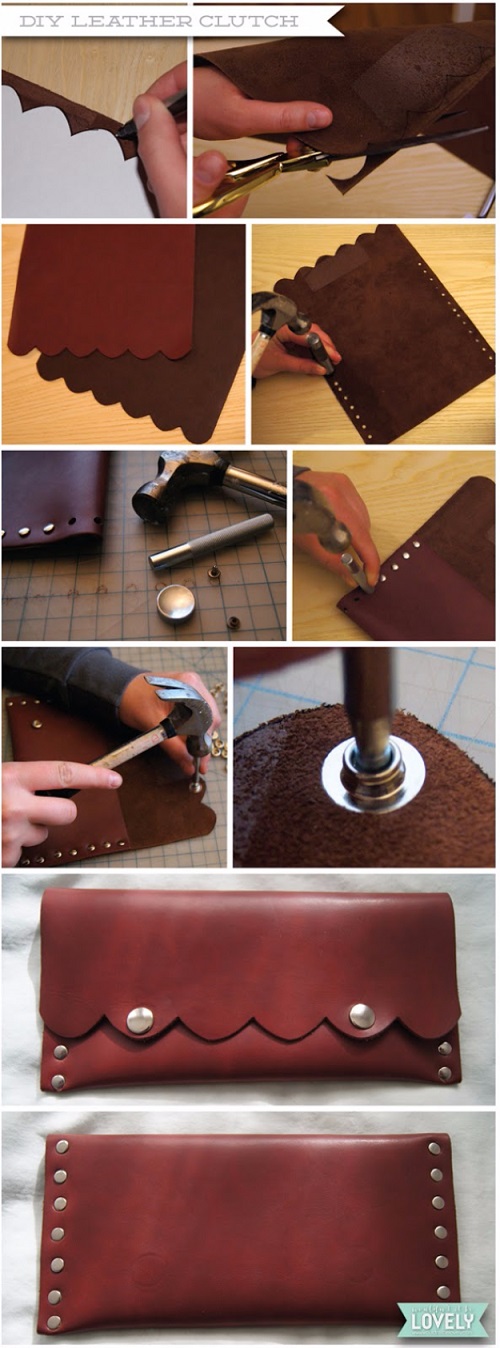 DIY Leather Crafts Clutch