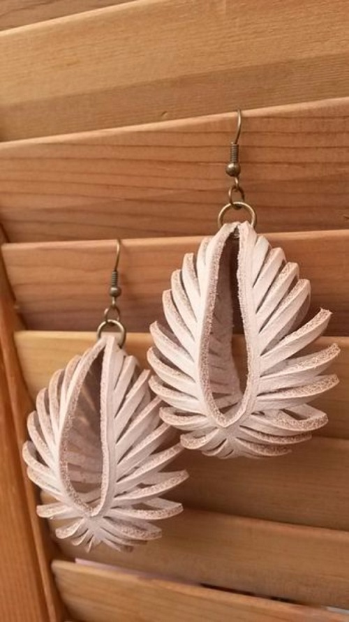 DIY Crafts Leather earring