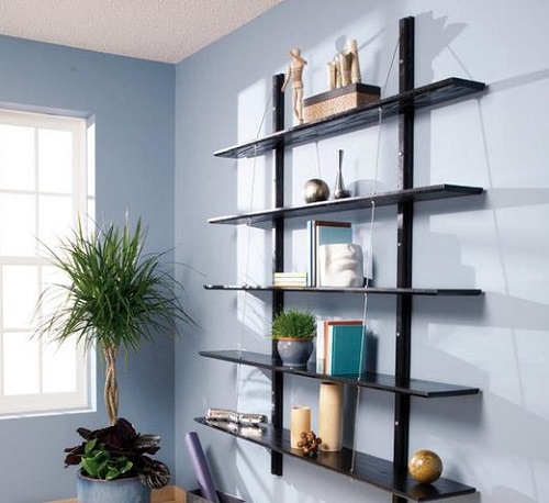DIY Suspended Cable Shelves Ideas 2