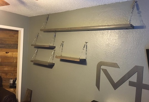 DIY Suspended Cable Shelves Ideas 5
