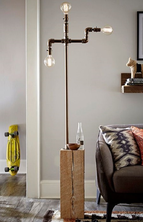 DIY Pipe Floor Lamp Ideas 3
