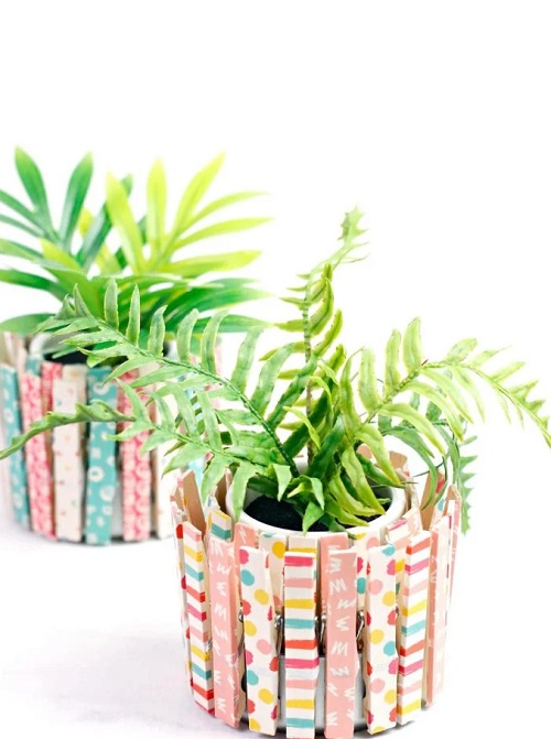 Wrapped Potted Plant Centerpieces and Gift Ideas 10