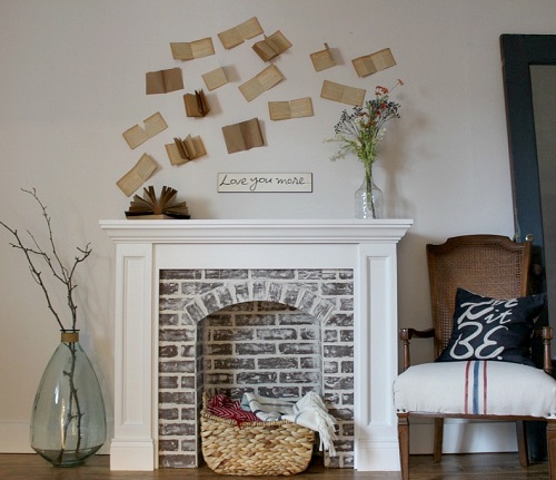 DIY Faux Fireplace Ideas 7
