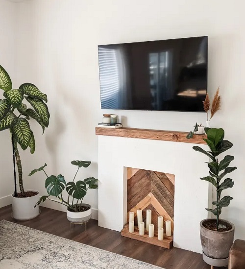 DIY Faux Fireplace Ideas 9