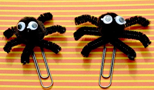 Creepy Paperclip Spider Craft