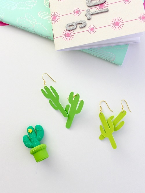DIY Cactus Earrings 7