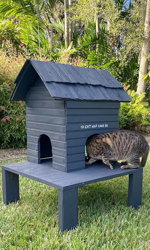 DIY Outdoor Cat House Ideas 14