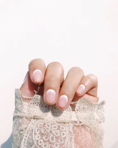 Reverse White French Manicure