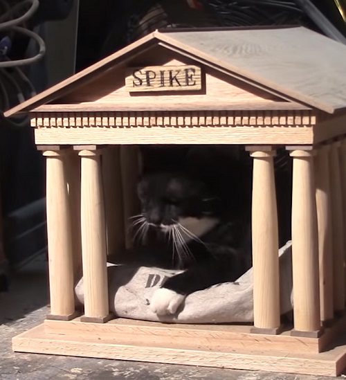 Roman Temple Inspired Cat House