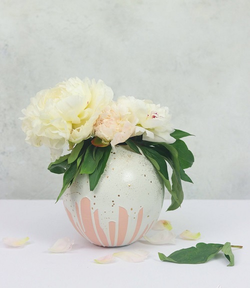 DIY Plaster Flower Vase