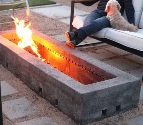 Modern Minimalist Smoke-Free Fire Pit Idea