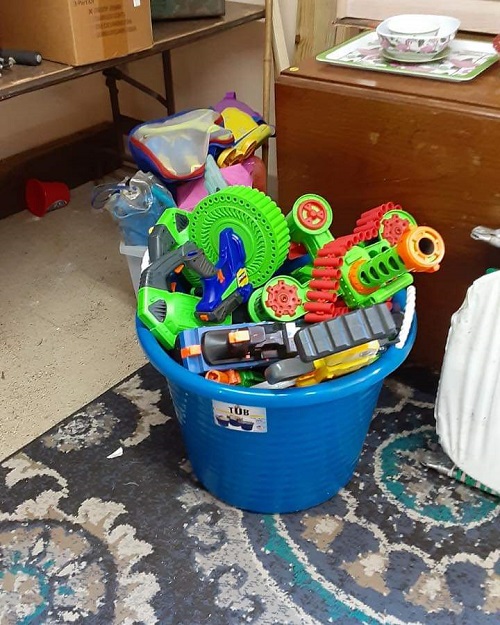Plastic Buckets Toys Organizer