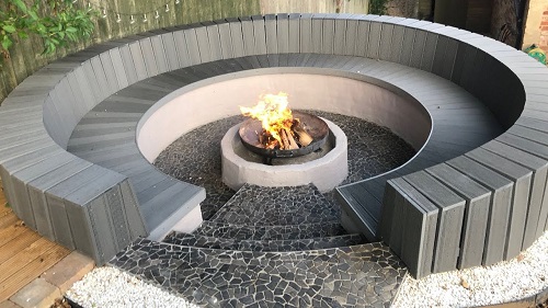 Sunken Fire Pit and Circular Seating
