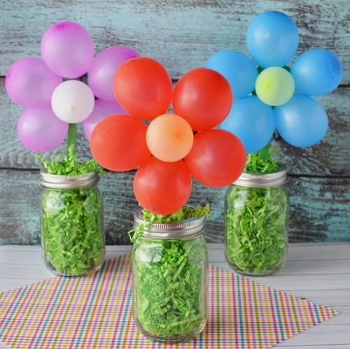 Adorable Mini Balloon Flower Centerpieces