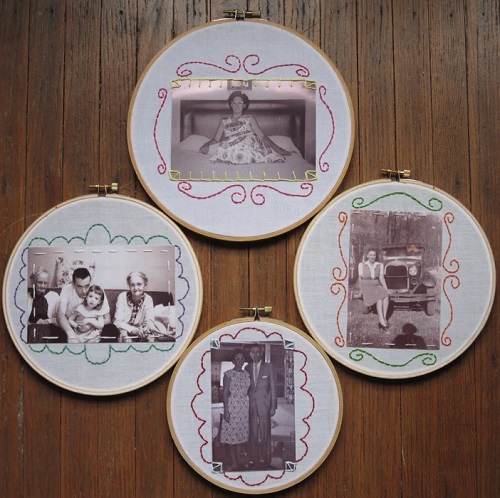 Embroidery Hoop Picture Frames