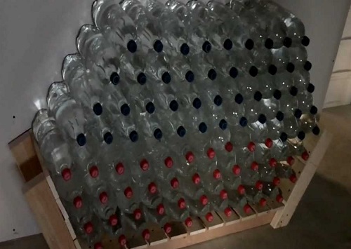Pallet Water Bottle Storage System