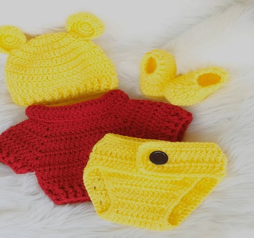 Pooh Crochet Costume