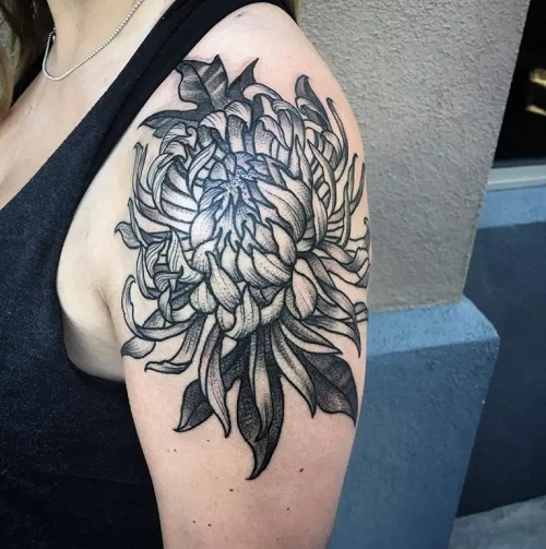 Chrysanthemum Flower Tattoo Meaning 3