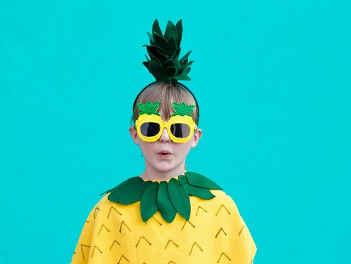 No-Sew Kids Homemade Pineapple Outfit