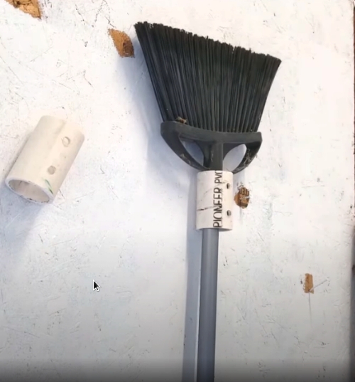 DIY PVC Brooms Organizer