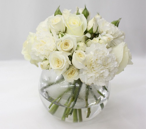 White Roses in a Fishbowl