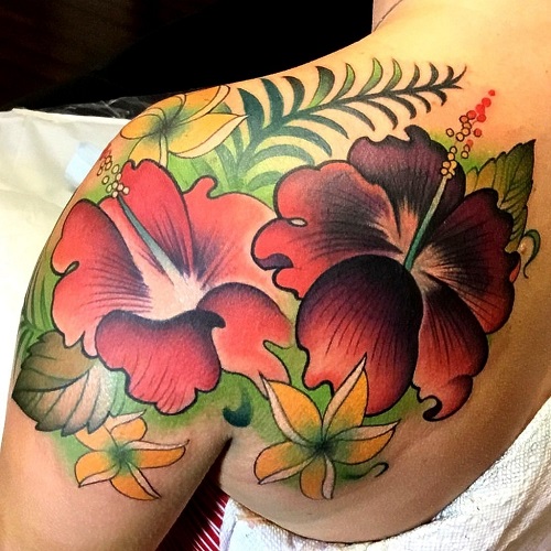 Hibiscus Flower Tattoo 5