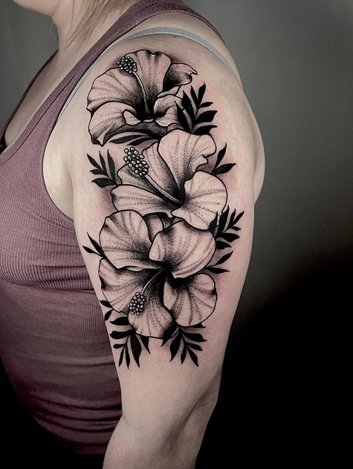 Hibiscus Flower Tattoo 1