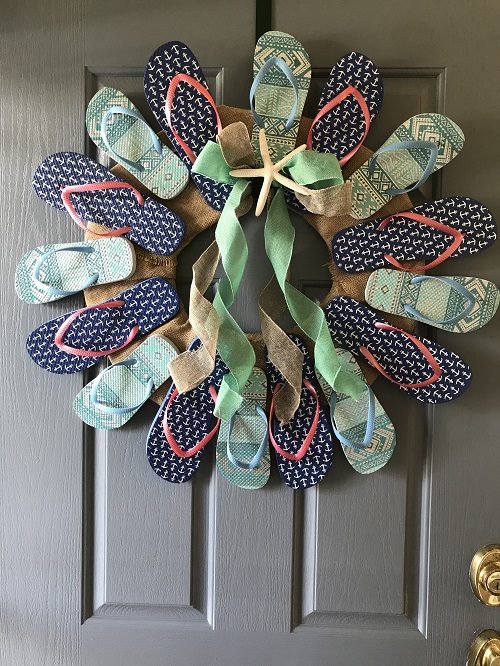 $10 Flip Flop Wreath
