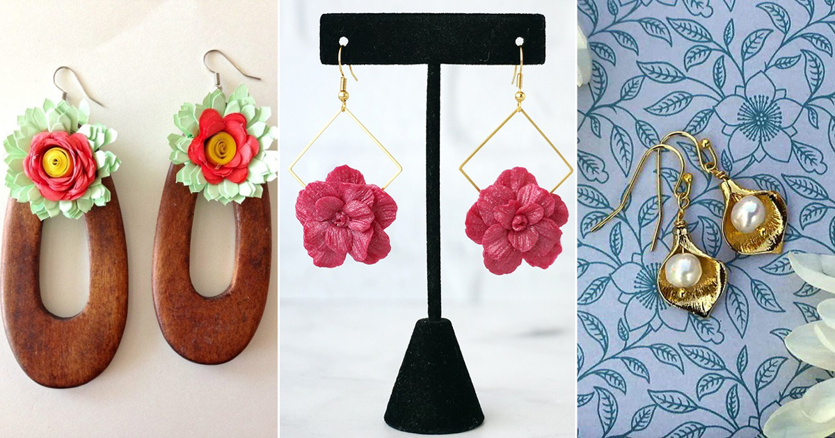 13 DIY Floral Earring Ideas - Hello Lidy