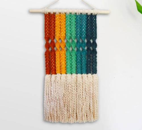 Easy & Colorful Macrame Wall Hanging
