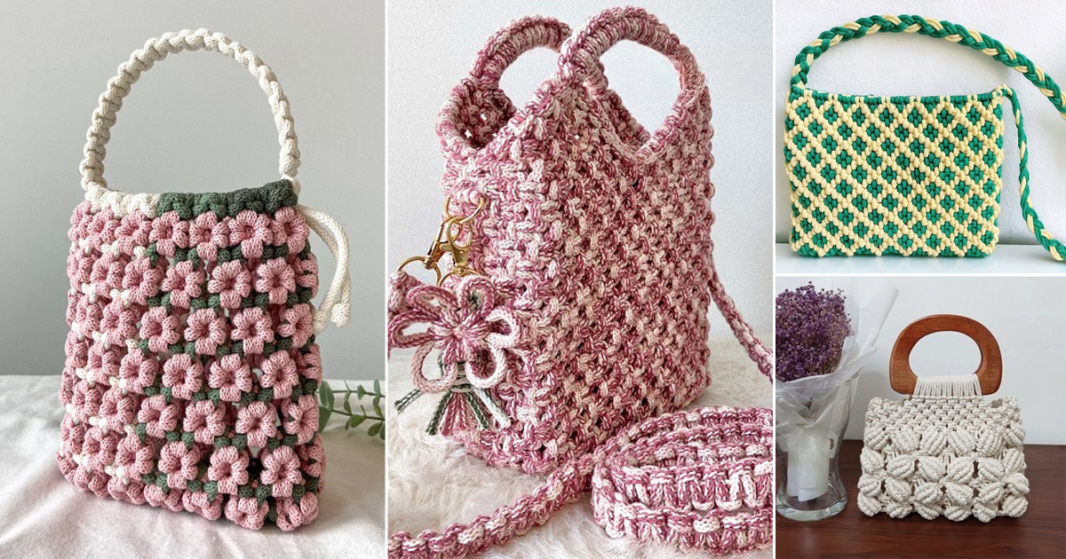 13 Macrame Bag Free Patterns - Hello Lidy
