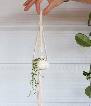 5 Macrame Tiny Plant Hanging Basket Patterns - Hello Lidy