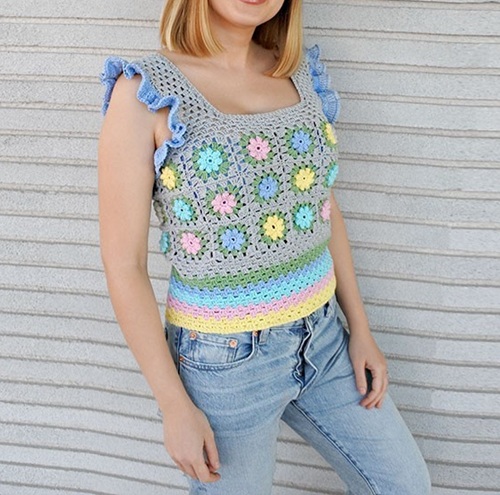 Crochet Floral Top Free Patterns
