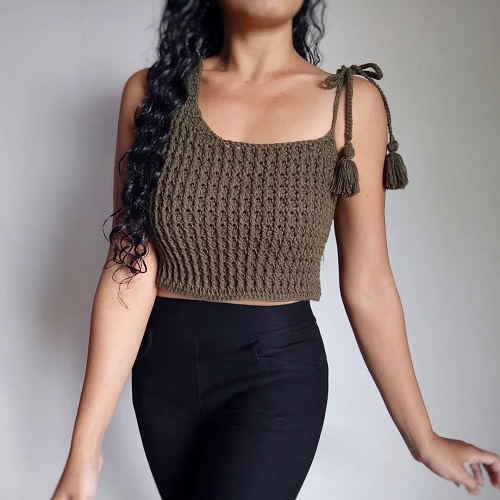 One Shoulder Cropped Top