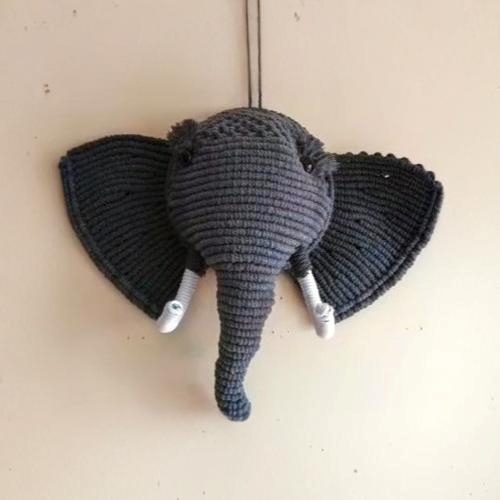 Adorable Macrame Elephant Wall Art