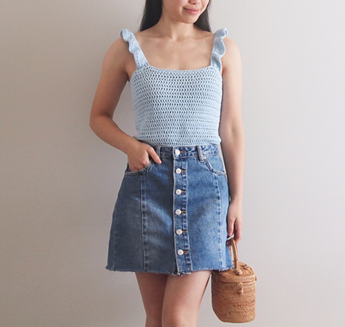 Ava Ruffle Tank Top