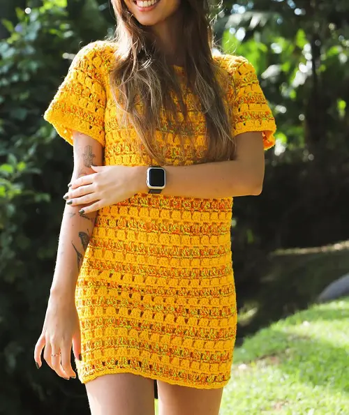 yellow mini dress