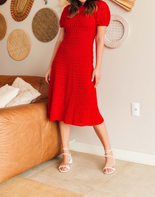 red party wear dress