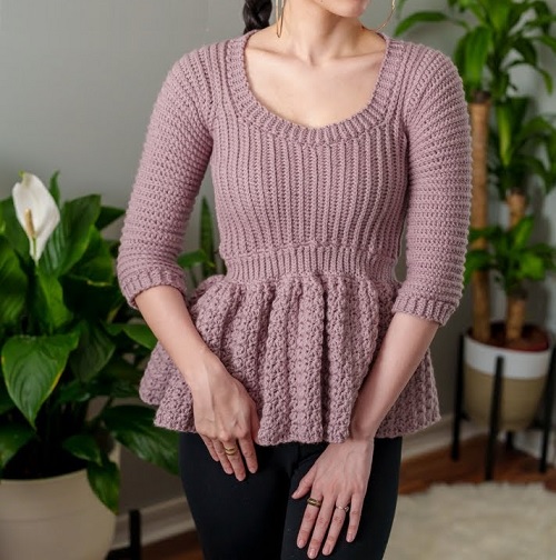 Crochet Peplum Top Free Patterns