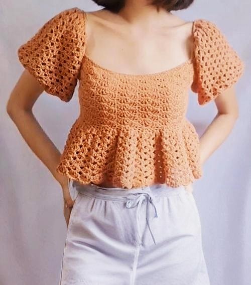 Crochet Peplum Top Free Patterns 12