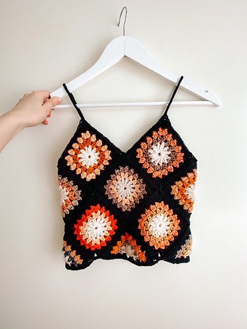 Granny Square Top Free Pattern